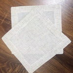 serviettes table lin naturel beige clair classique maison restaurant mariage festive