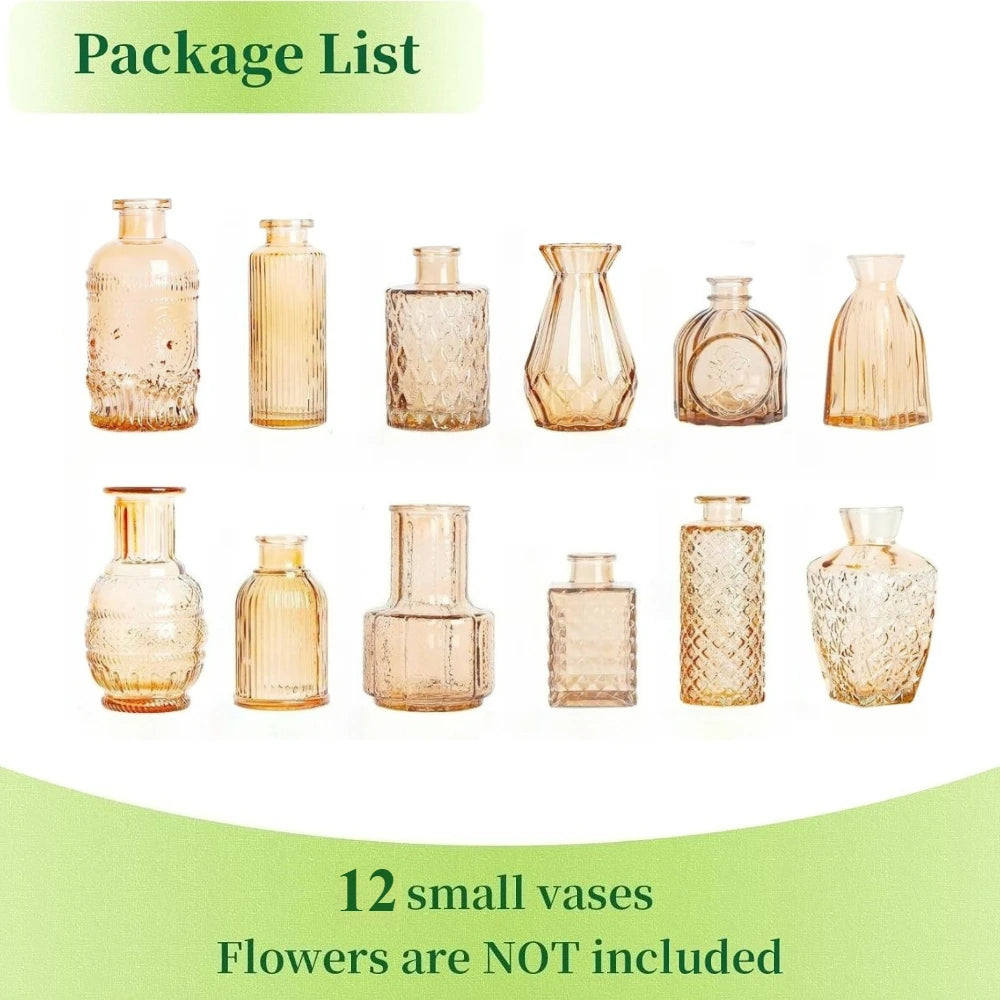 vases verre transparents ombre vintage vert marron bleu rose élégants décoration fleurs