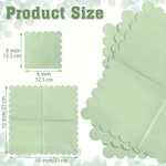 serviettes papier vert pastel ondulées festives table mariage 100 pièces 25x25cm