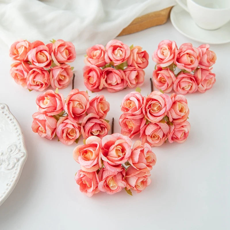 fleurs artificielles soie roses blanches couronne mariage romantique décoration intérieure anniversaire baby shower