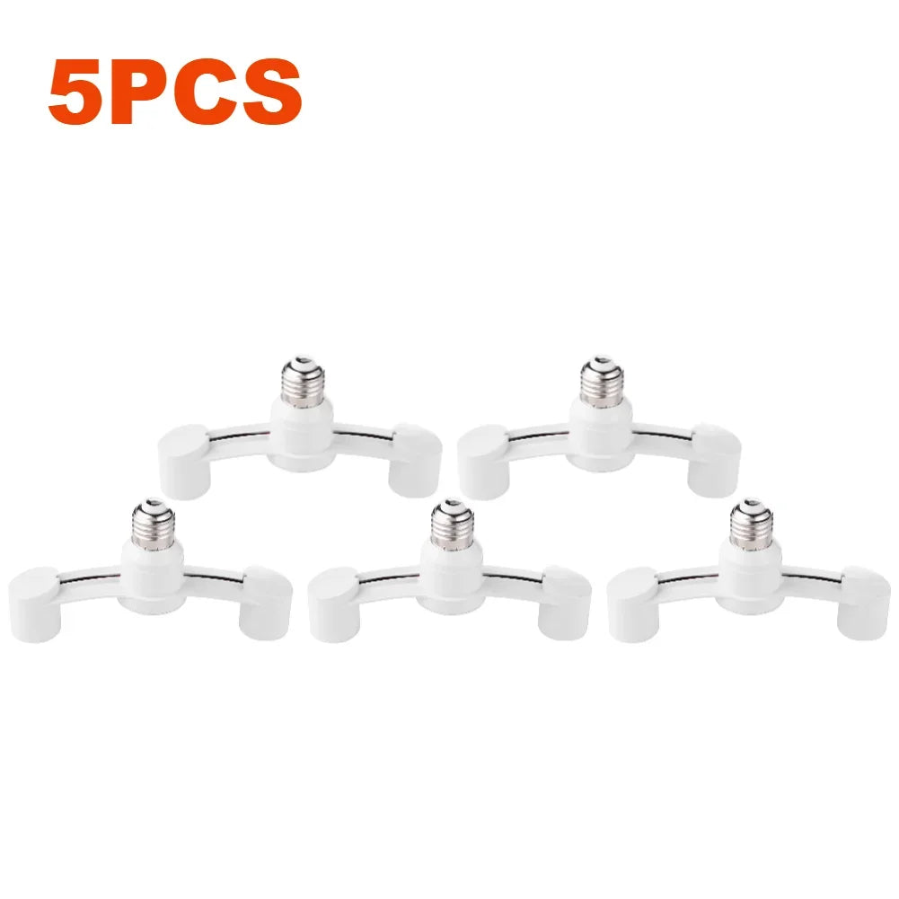 adaptateur lampe e27 blanc moderne base lumiere plastique fixations invisibles deux pieces