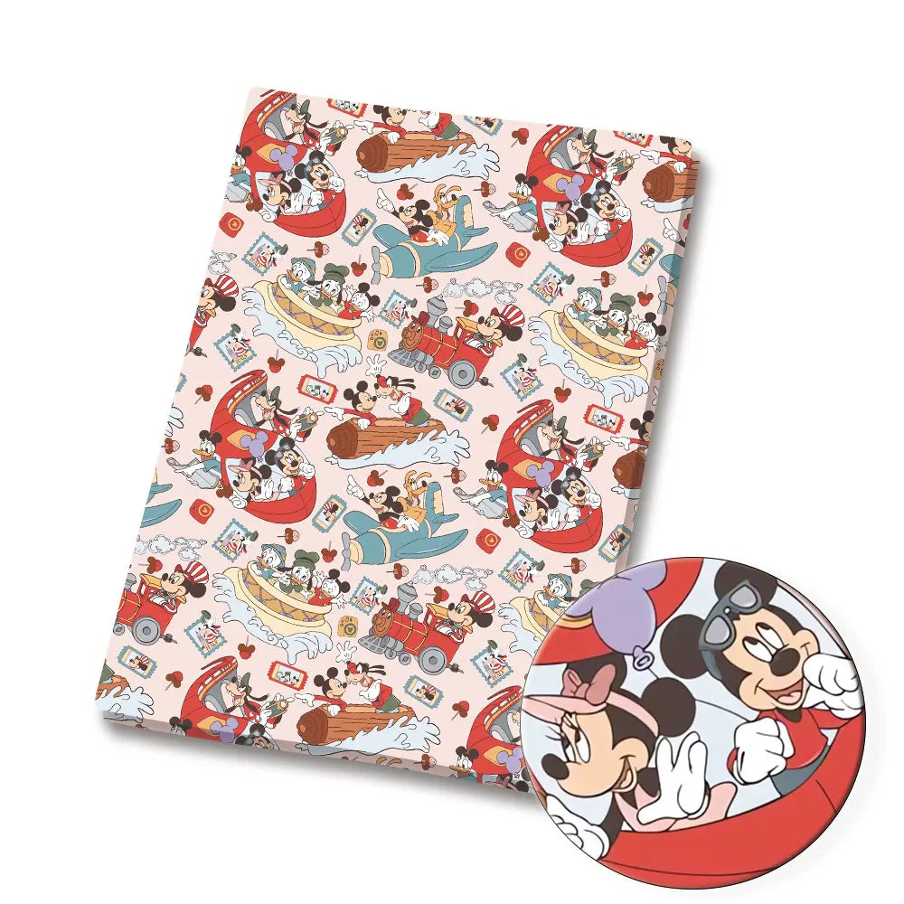 papier cadeau motif mickey mouse disney multicolore enfant fête anniversaire décoration maison coton