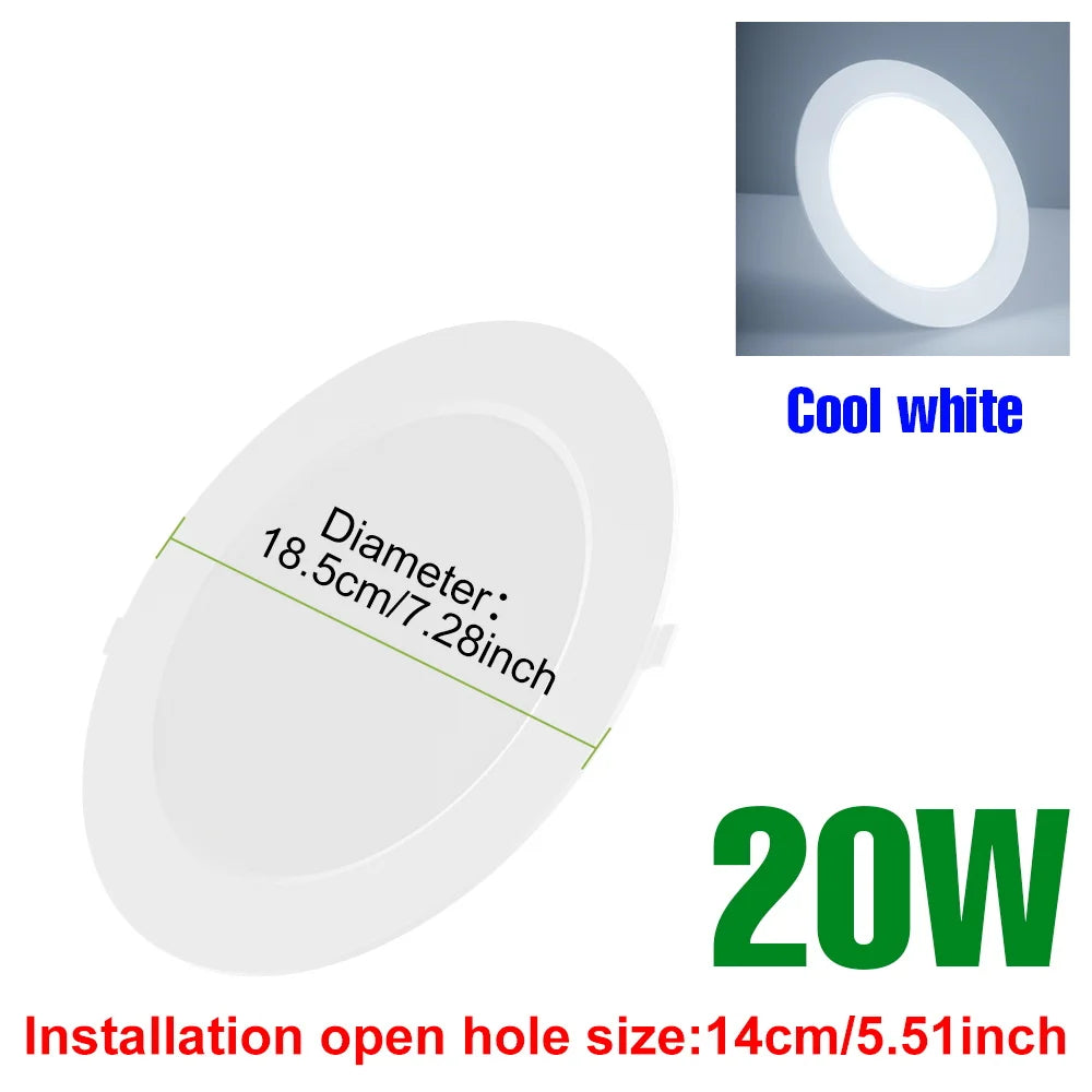Downlight LED blanc froid 5W 10W 15W 20W 25W spot encastré moderne