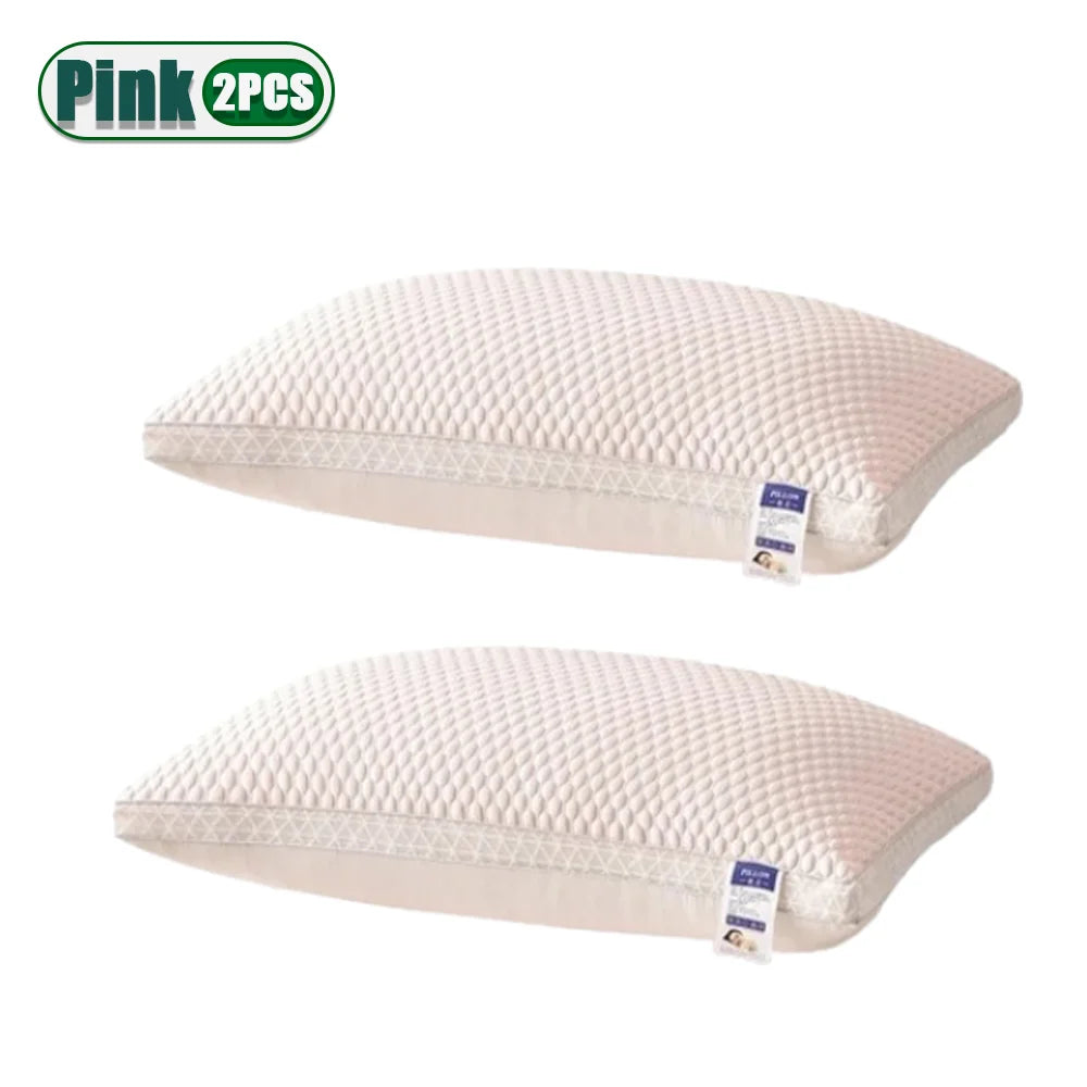 oreiller rafraîchissant fibre polyester géométrique blanc bleu clair moderne confortable coton hexagonal lit voyage
