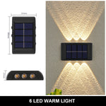 Lampes murales solaires LED modernes 10 blanc chaud jardin extérieur ip65 autonomes vacances