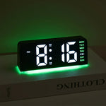 horloge numérique LED moderne multi couleurs ambiancé réglable sans marque