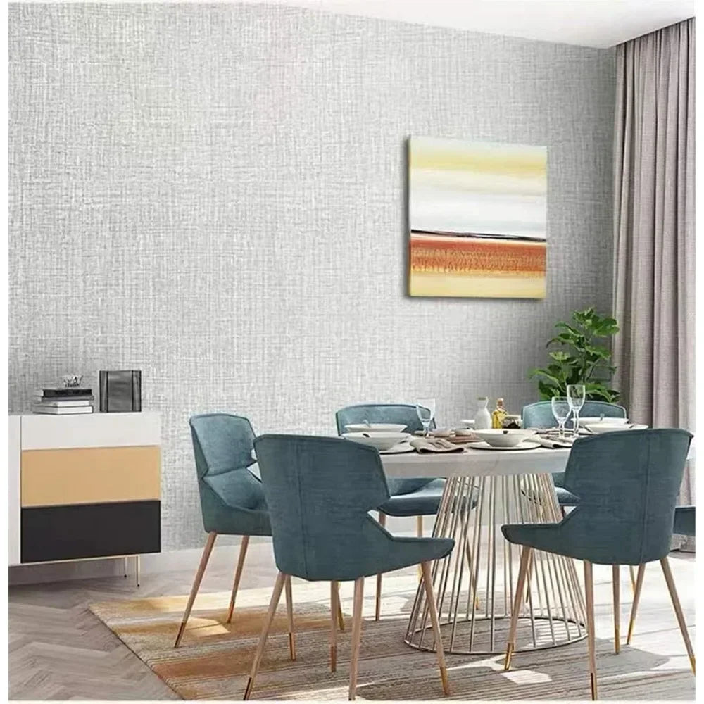 papier peint auto adhésif moderne texture lin beige clair imperméable vinyle 55cm 1m 3m