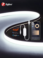 ruban led blanc adhésif dimmable wifi zigbee tuya alexa controleur moderne minimaliste