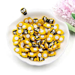 résine jaune noires blanches motif rayures papillon décoratives artisanat DIY