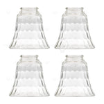 abat jour verre transparent relief floral classique plafonnier luminaire opacité traditionnel fixations invisibles
