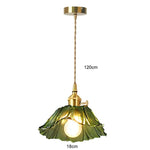 lampe suspendue moderne vintage fleur translucide rouge vert blanc chaîne ampoule