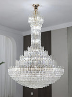 lustre cristal doré suspension salon hall lumière classique 20 sources 90v 260v