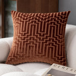 housse coussin géométrique velours moderne turquoise blanc orange violet noir 45x45cm
