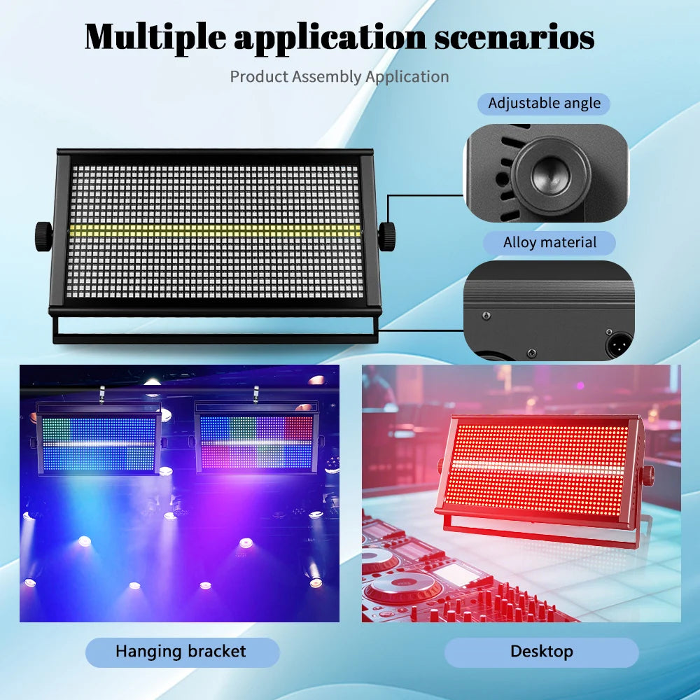 projecteurs led strobe rgbw 960 diodes 250w moderne spectacle discothèqueévénementiel