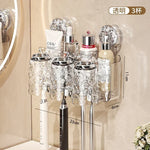 organisateur mural transparent texturé moderne porte bougies ventouse hygiénique salle bain rangement efficace simple