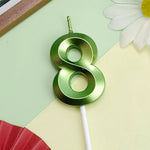 bougies vertes chiffres anniversaire moderne opalescent emballage happy birthday festive minimaliste