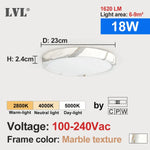plafonnier led marbre blanc moderne éclairage quotidien facile flux lumineux ajustable certifié rohs