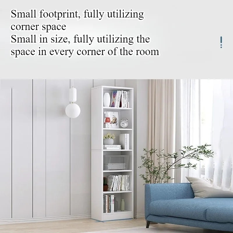 étagère bois moderne minimaliste niveaux blanc brun chambre salon bibliothèque rangement