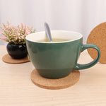 coasters liège marron clair simples rustiques antidérapants table decoration maison
