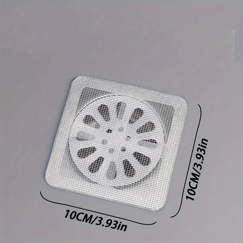 filtres drains salle bain douche blanc argenté maille fine adhésif translucides utilitaires fonctionnels