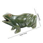 fontaine eau statue grenouille verte céramique lisse brillante jardin extérieurintérieur
