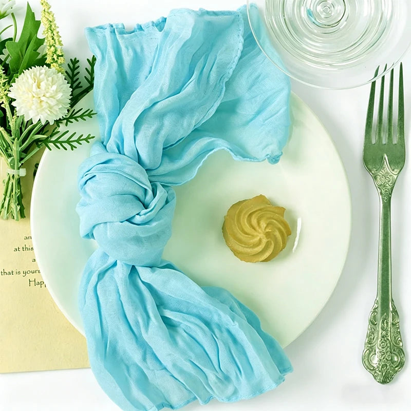 serviettes pliées crème plissées moderne lot table mariage fêtes extérieur