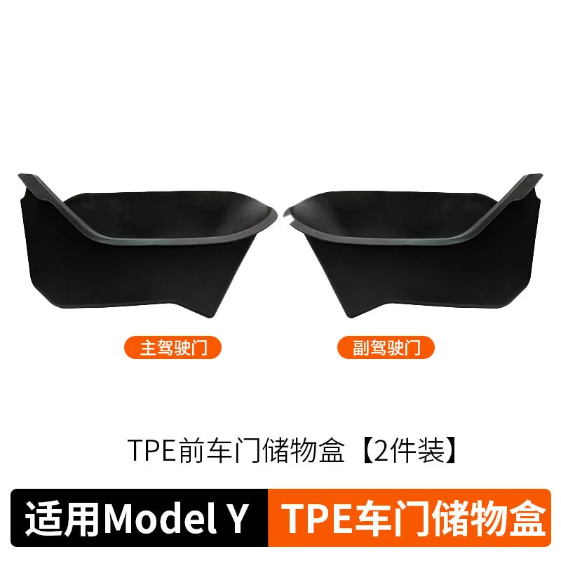 boîtes rangement porte voiture tesla noir mat contemporain clips sécurité