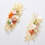bouquet artificiel blanc vert décoration intérieure fleurs feuilles classique soie maison festive