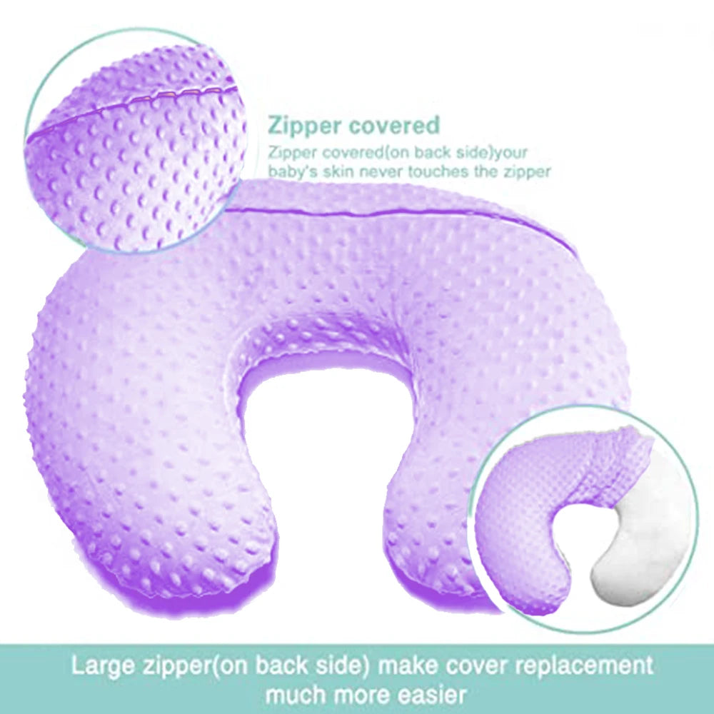 coussin portage bébé texture pointillée violet clair quatre saisons confortable zipper dos mois