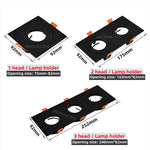 plaque fixation led argent blanc noir moderne têtes aluminium opaquet