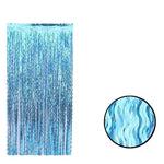 rideau moderne bleu ondulé adhésif double face 100cm 200cm événements