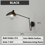 lampe murale articulée noir doré moderne scandinave flux lumineux 249 2000