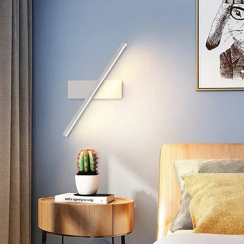 lampe murale moderne applique led noir blanc minimaliste fixée plaque