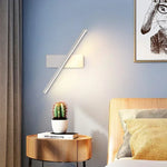 lampe murale moderne applique led noir blanc minimaliste fixée plaque