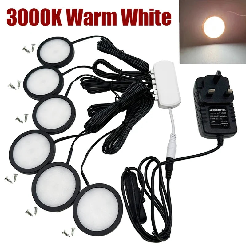 plafonnier led blanc noir argent moderne 18 led 12v adaptateur eu uk us 59mm