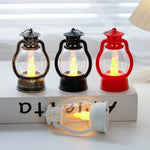 lanterne vintage transparente bougie led ornoements noel anneaux metalliques effet metallique robuste