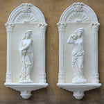 décoration murale extérieure statue classique antique grise sculptée détaillée bar patio