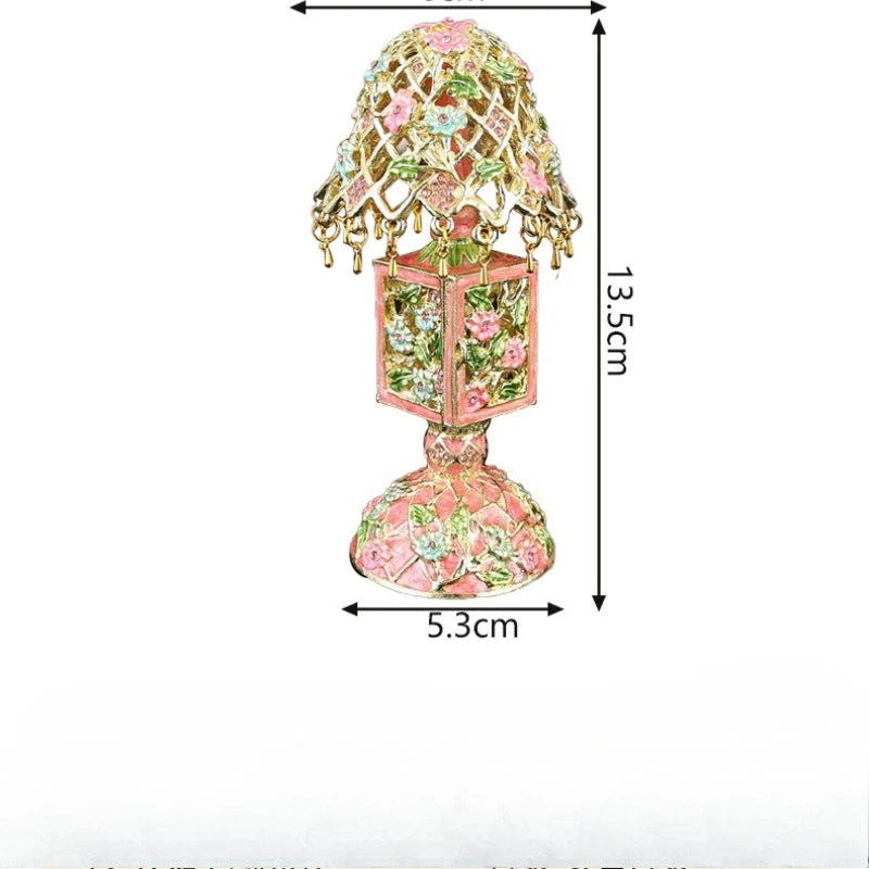 lampe vintage fleurs strass rose doré bijoux décoration ornements intérieur sécurité