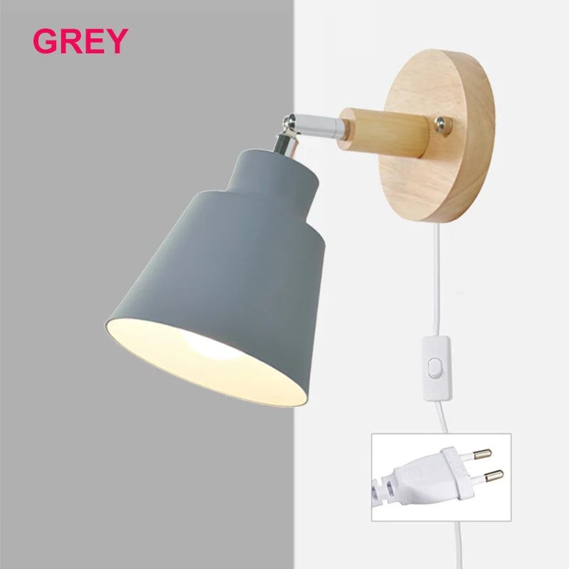 lampe murale moderne conique noire gris blanche jaune rose éclairage chambre entrée étude