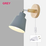 lampe murale moderne conique noire gris blanche jaune rose éclairage chambre entrée étude