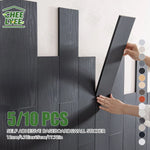 panneau mural auto adhésif aspect bois gris beige décoratif moderne intérieur maison
