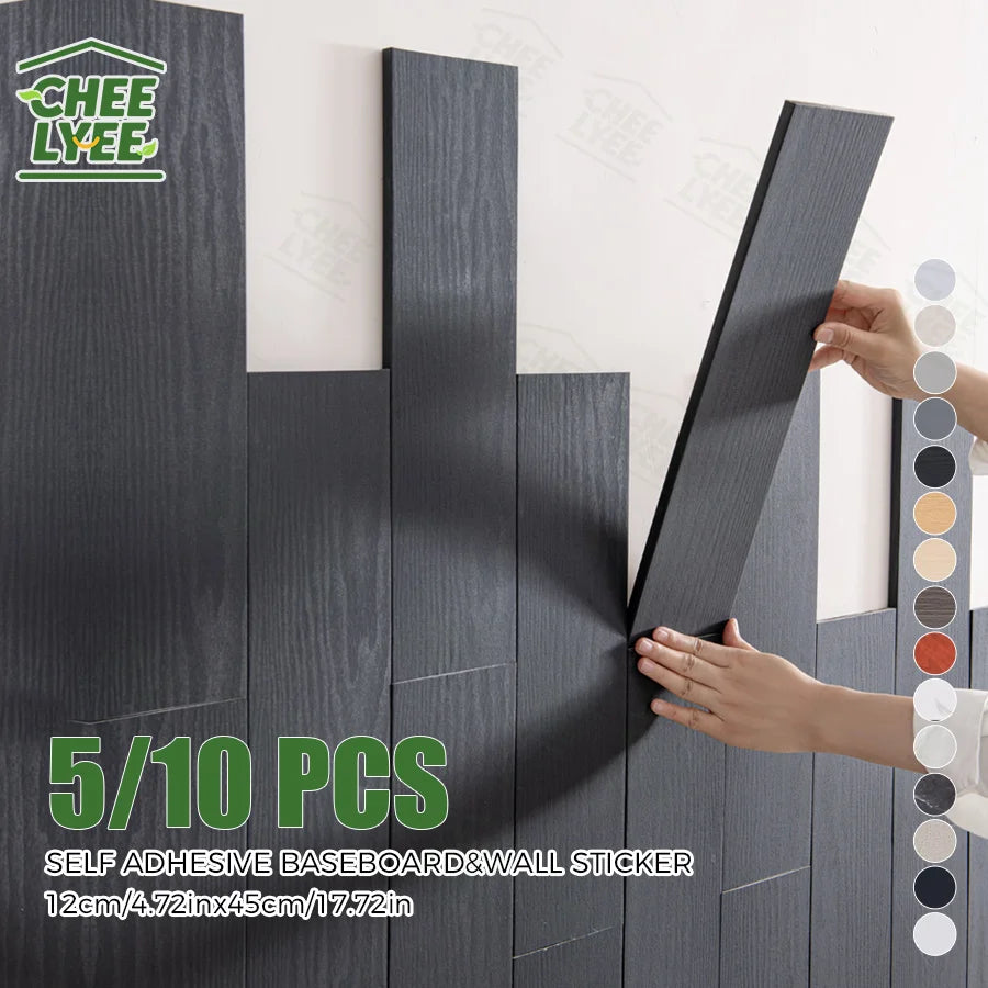 panneau mural auto adhésif aspect bois gris beige décoratif moderne intérieur maison