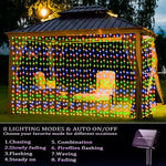 guirlande lumineuse multicolore 300leds solaire moderne extérieur halloween noël