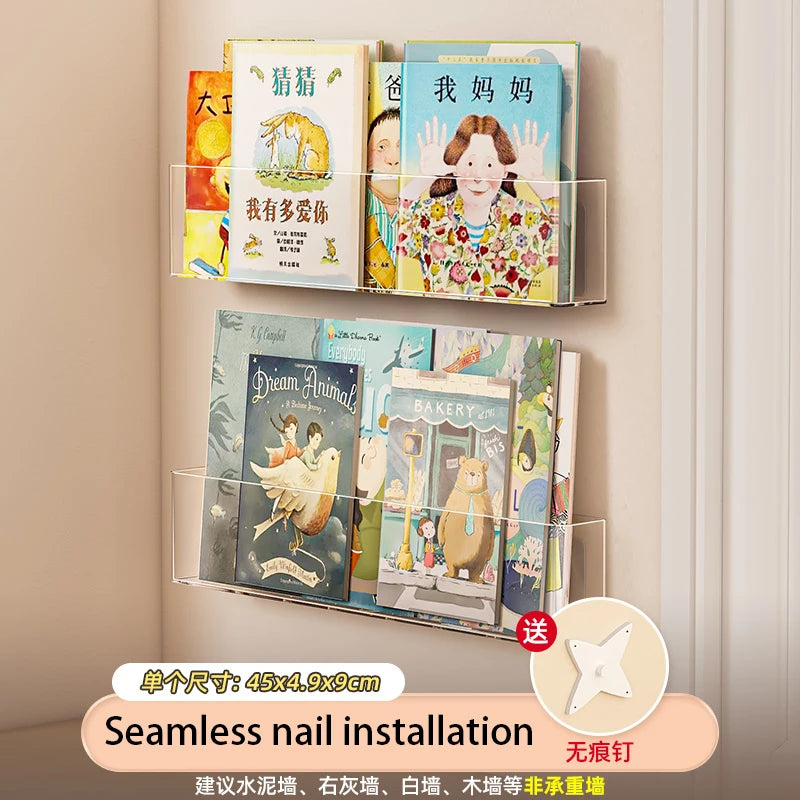 porte revues mural transparent moderne magazines brochures autocollants pliable enfants derrière porte