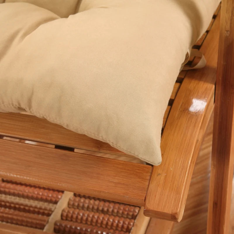 coussin épais rocking chair beiges tufted mousse pe polyester ruban confortable chaise longue toutes
