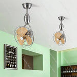 ventilateur suspendu moderne noir bois naturel minimaliste salon cuisine