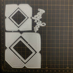 étiquettes scrapbooking blancs motifs floraux rectangles dentelées diy papier cartonné