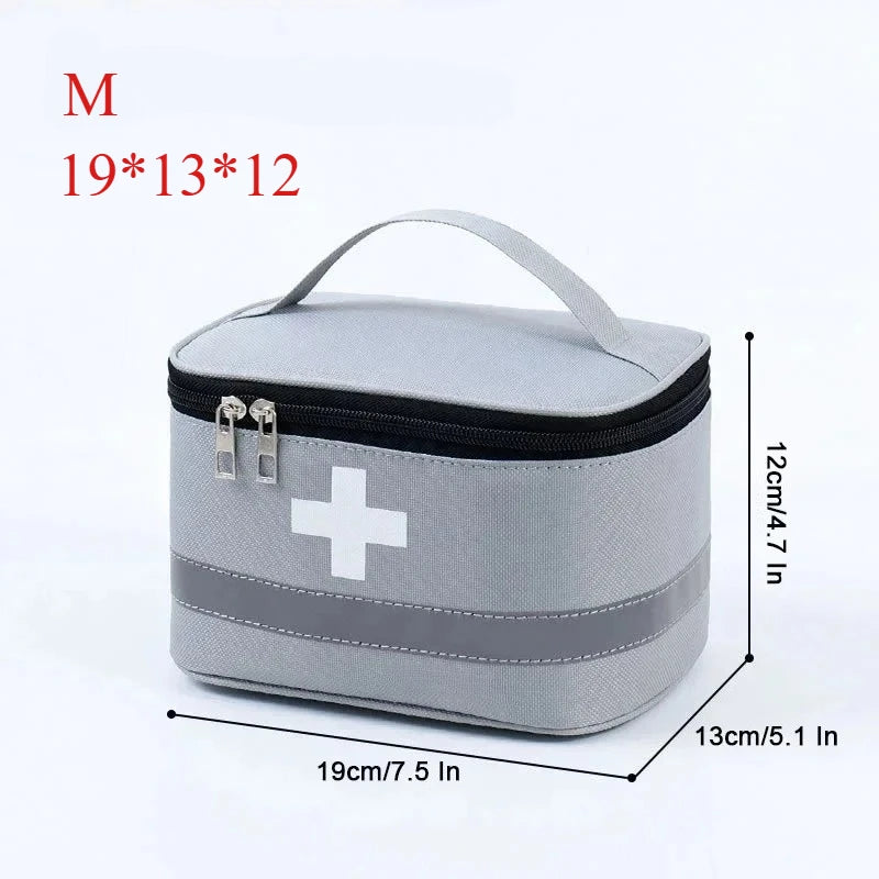 sac rangement multi usages kit médical oxford pratique croix blanche rouge gris bleu