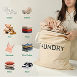 sacs linge réutilisables coton beige anti mites voyage université rangement linge simple utilitaire