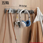 porte sacs mural gris moderne crochets fixations objets accrochés serviettes sacs